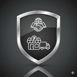 Icon representing franchise-operated and distributor-supported automotive service outlets.